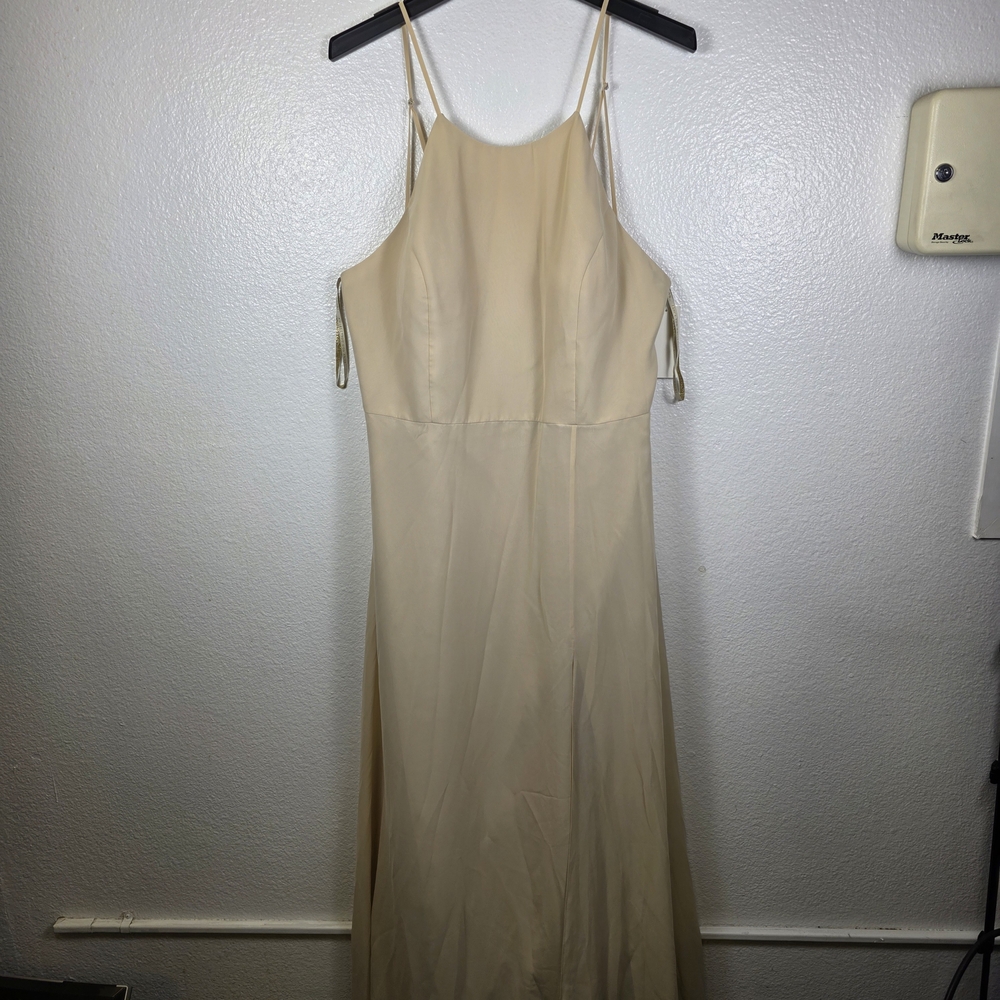 Jenny Yoo Womens Kayla A-line Halter Chiffon Long Dress‎ Size 22